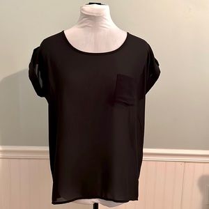 Pink Rose | Button Down Back | Cuffed Button Flap Short Sleeves